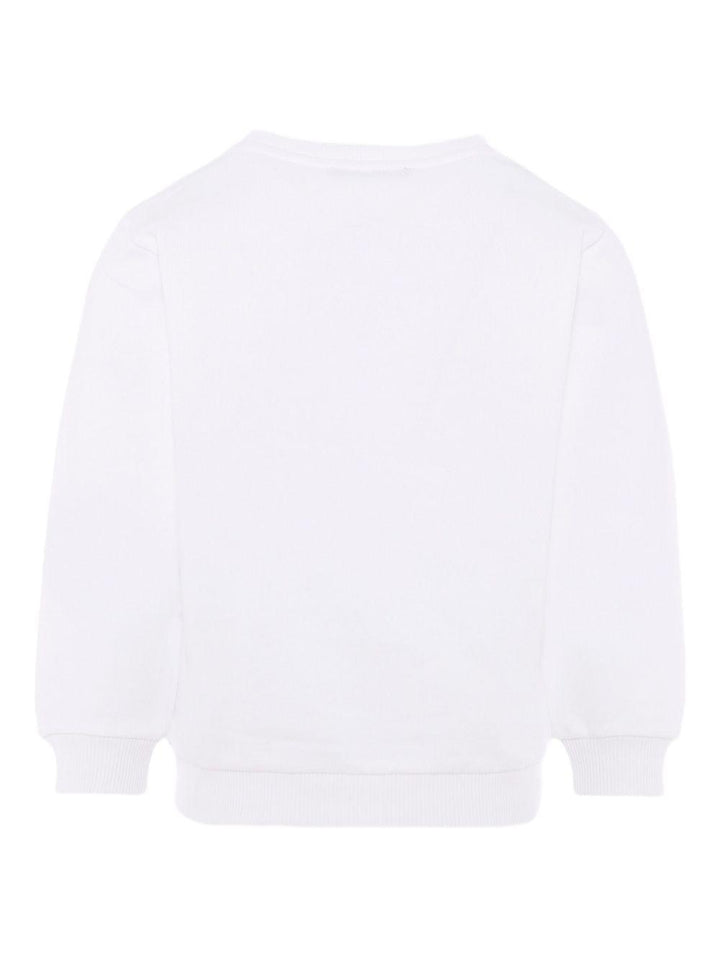 Felpa bianca per bambino BX4P10Z3183 100NE Balmain Kids 
