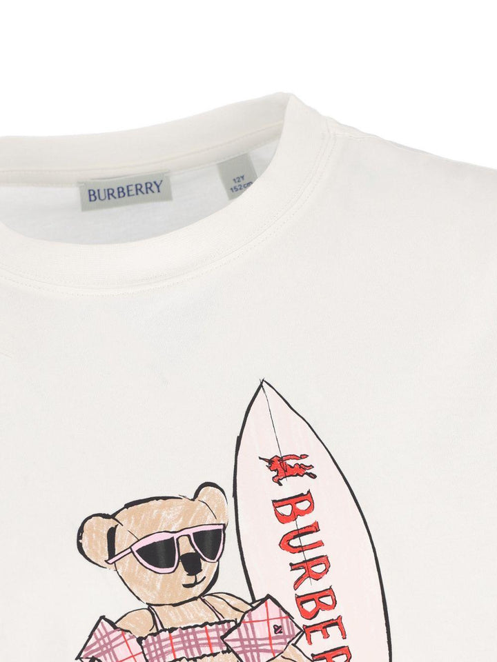 T-shirt bianca per bambina 8117541 A2014 Burberry Kids 
