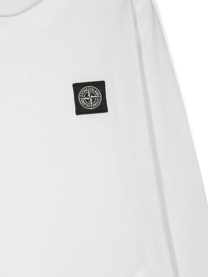 T-shirt bianca per bambino con logo