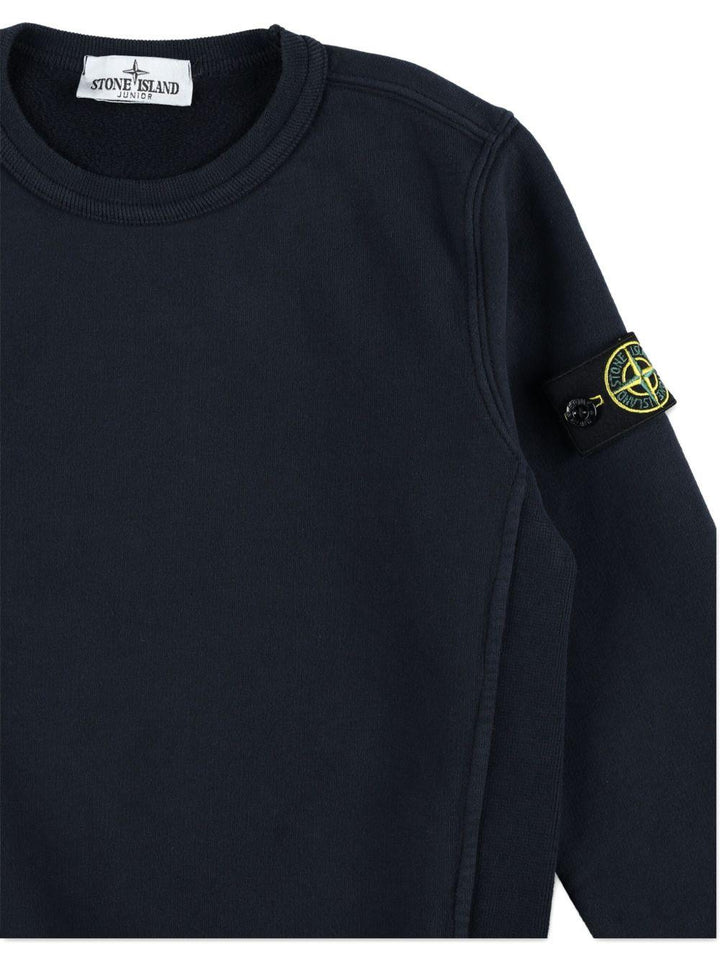 Felpa blu navy per bambino 66100001S0A20 V0020 Stone Island Kids 