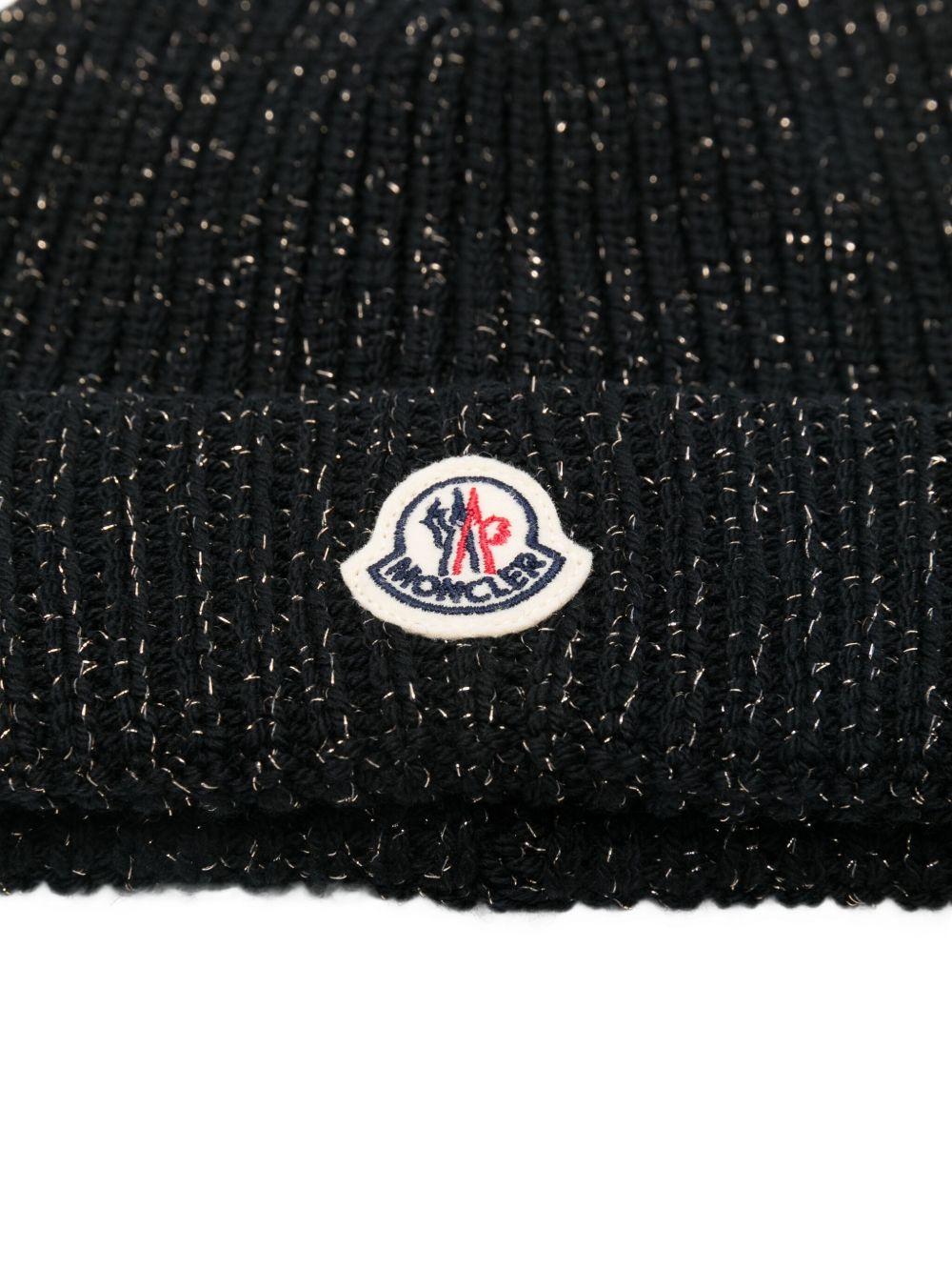 Cappello nero per bambino 9543B00021M8258 999 Moncler Kids 