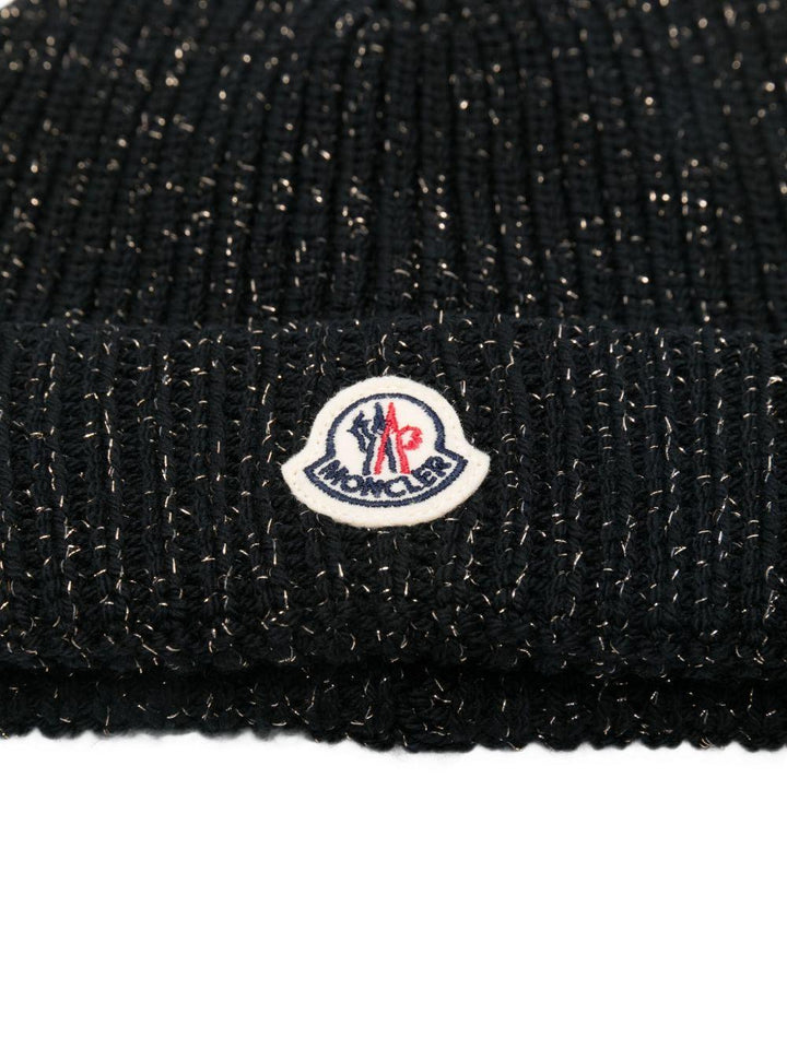Cappello nero per bambino 9543B00021M8258 999 Moncler Kids 