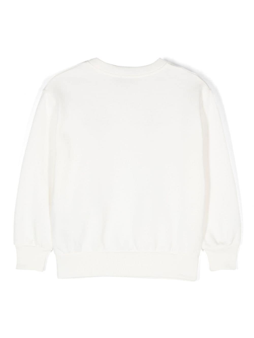 Unisex white cotton sweatshirt