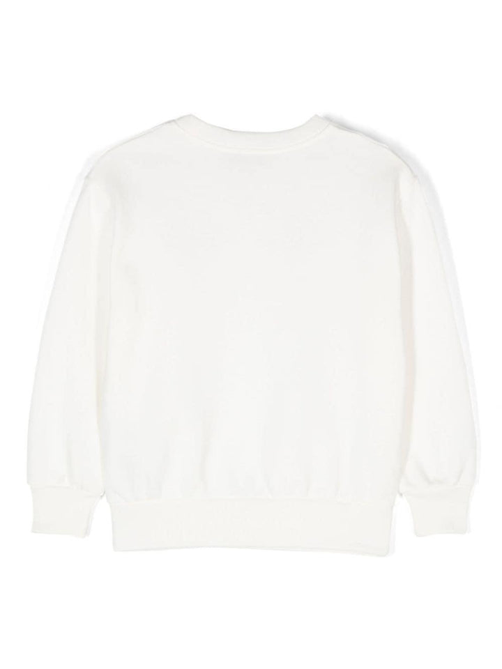 Unisex white cotton sweatshirt