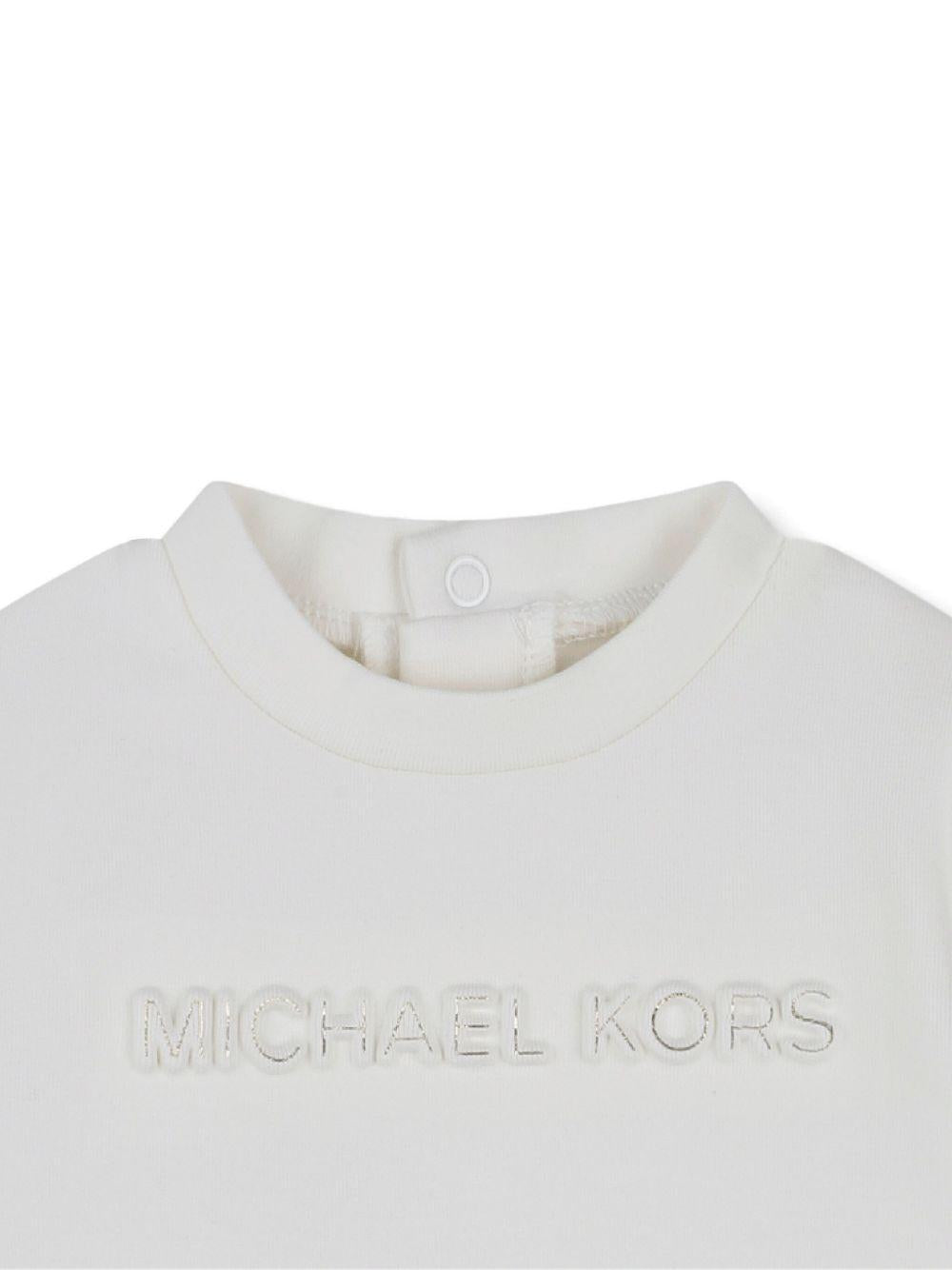 Abito bianco/dorato per neonata R30509 N81 Michael Kors Kids 