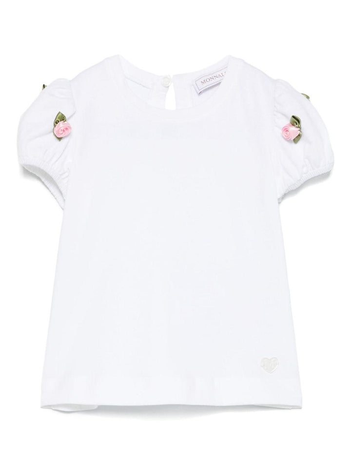 T-shirt bianca per neonata