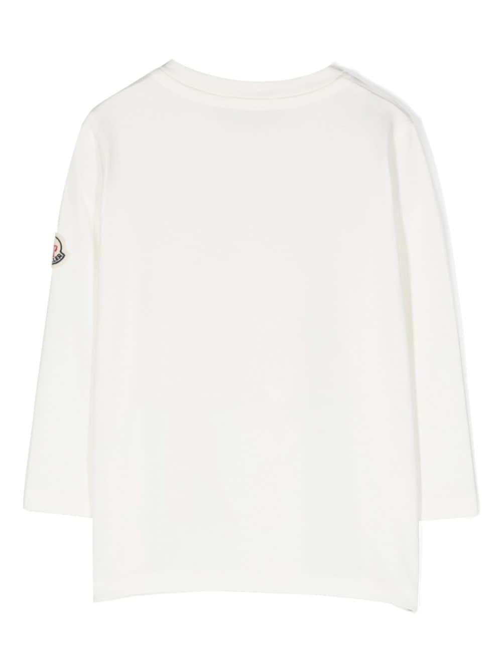 Milky white baby t-shirt with print