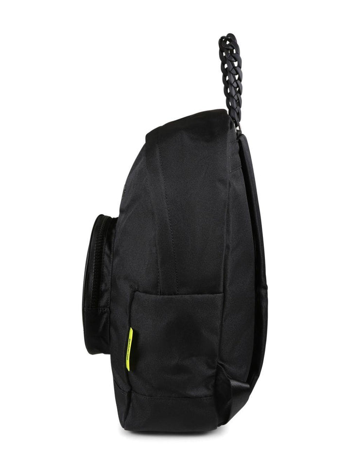Black backpack with logo