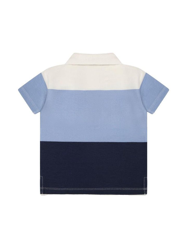 Polo bianco/azzurro/blu navy per neonato