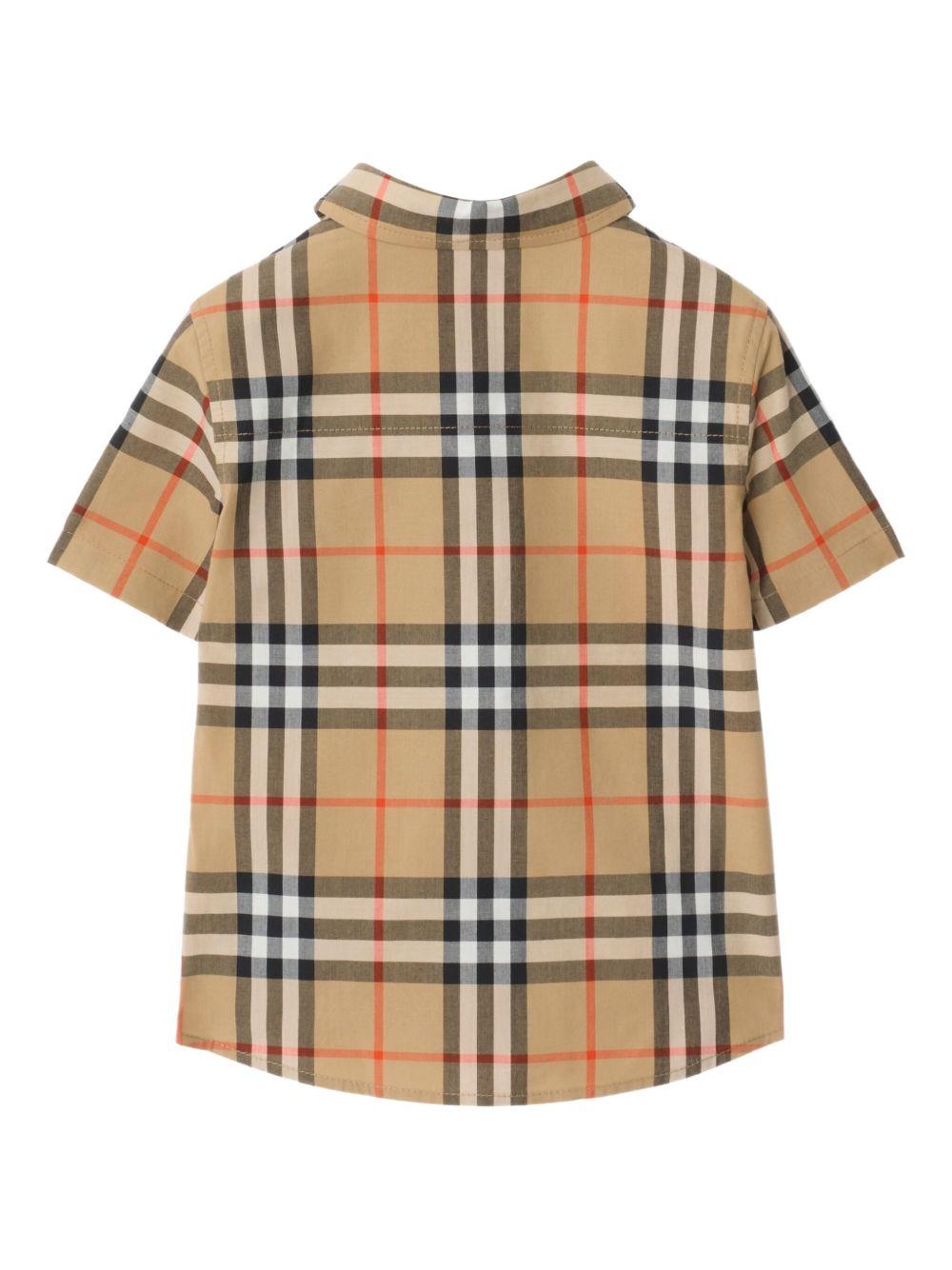 Camicia beige per neonato 8121244 B9368 Burberry Kids 