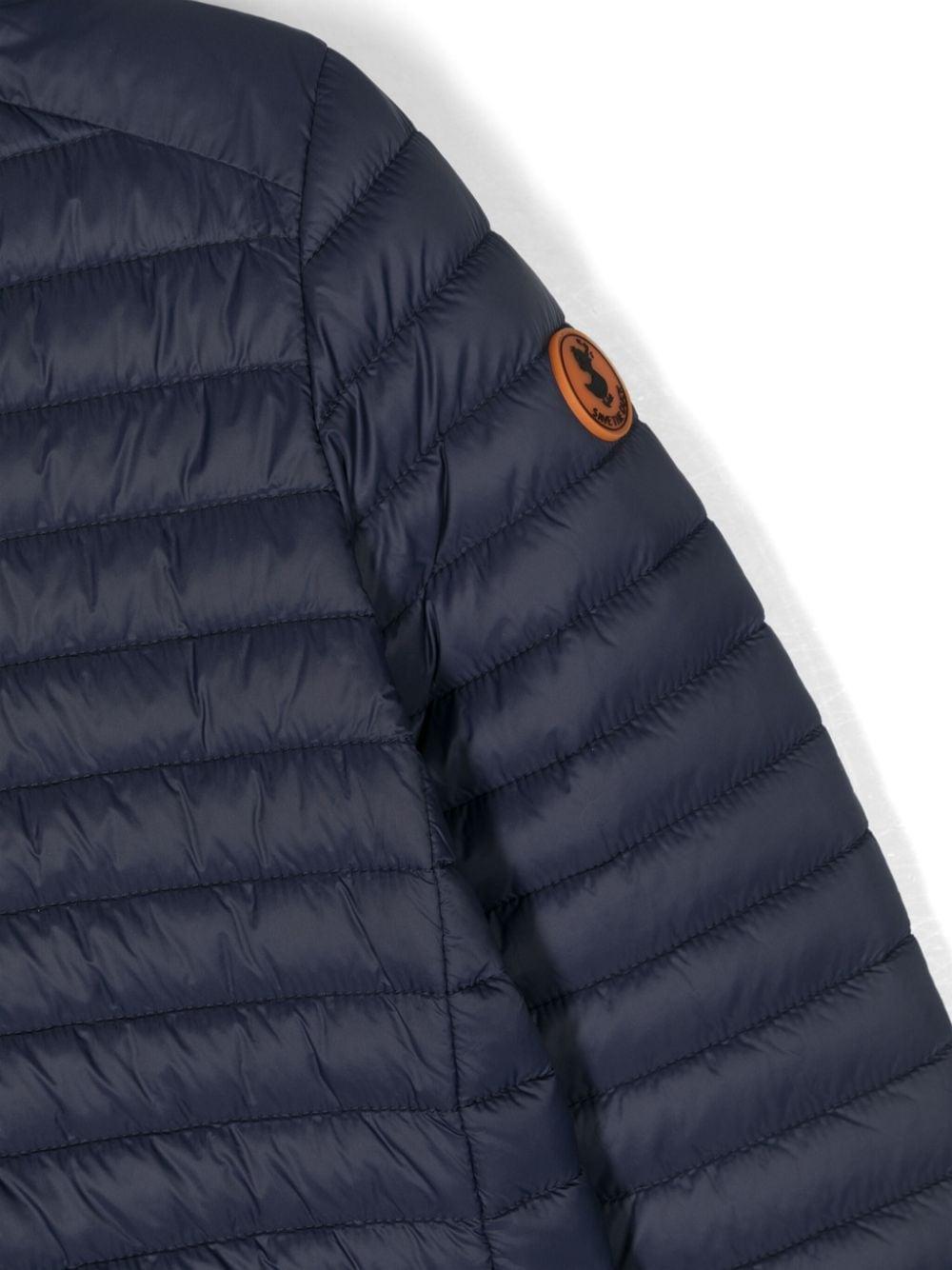 Blue jacket for boys with logo
