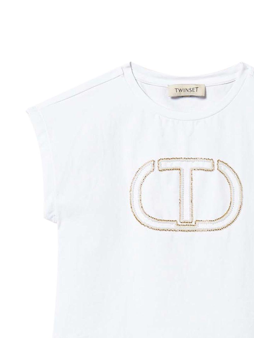 T-shirt bianca per bambina