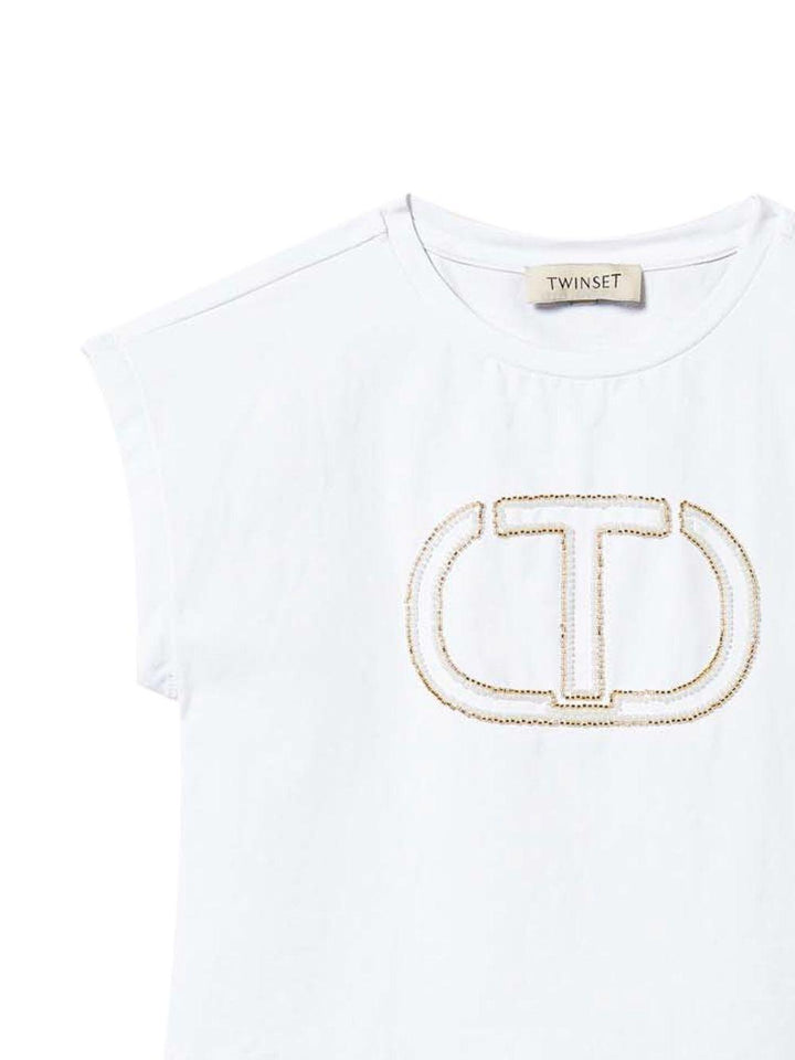 T-shirt bianca per bambina