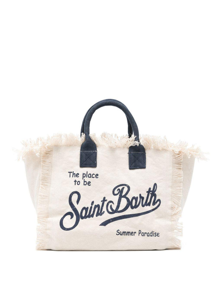Borsa bianca/blu per bambina COL0001 02564L MC2 Saint Barth Kids 