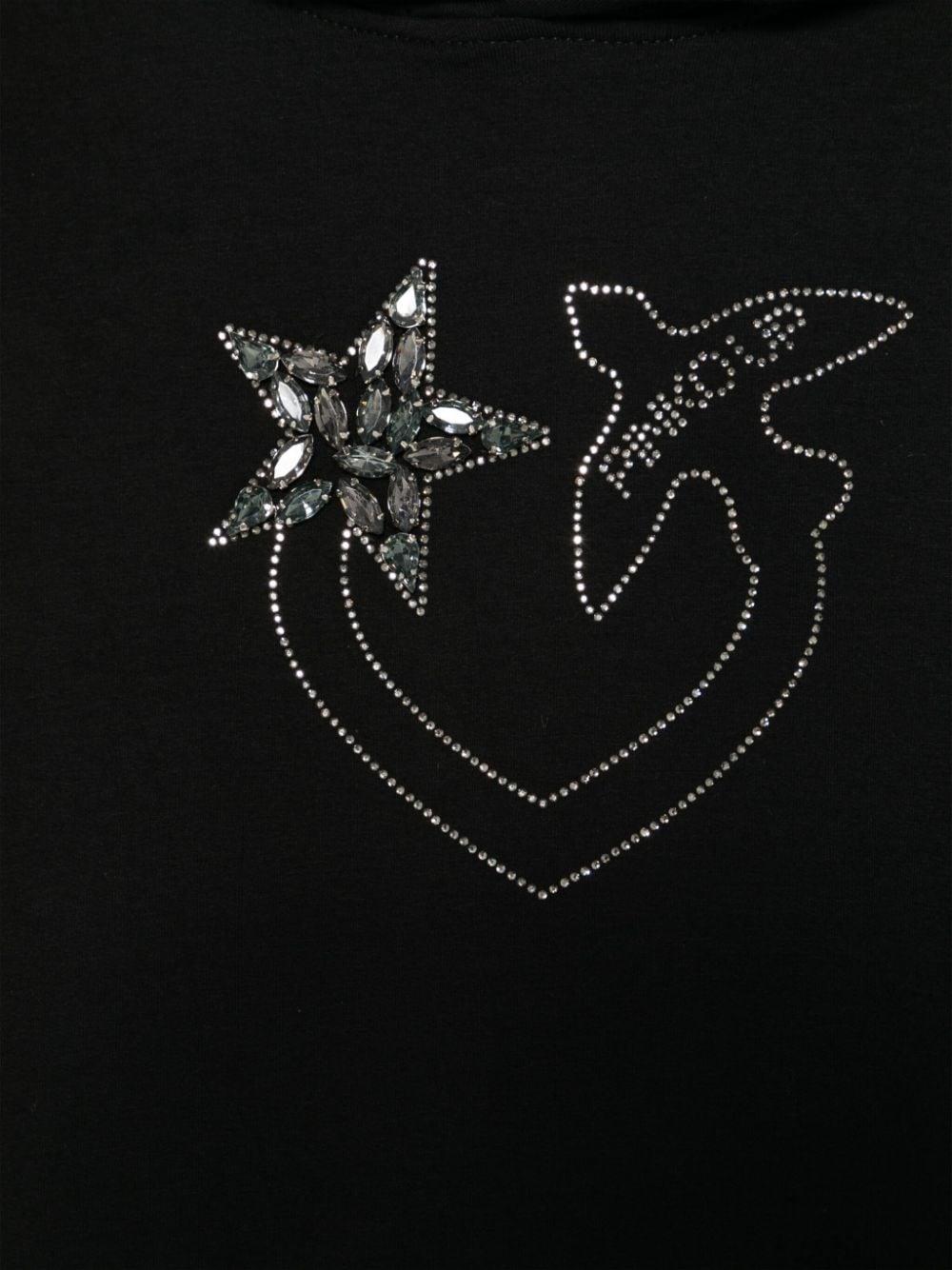 Black sweatshirt for girls with logo