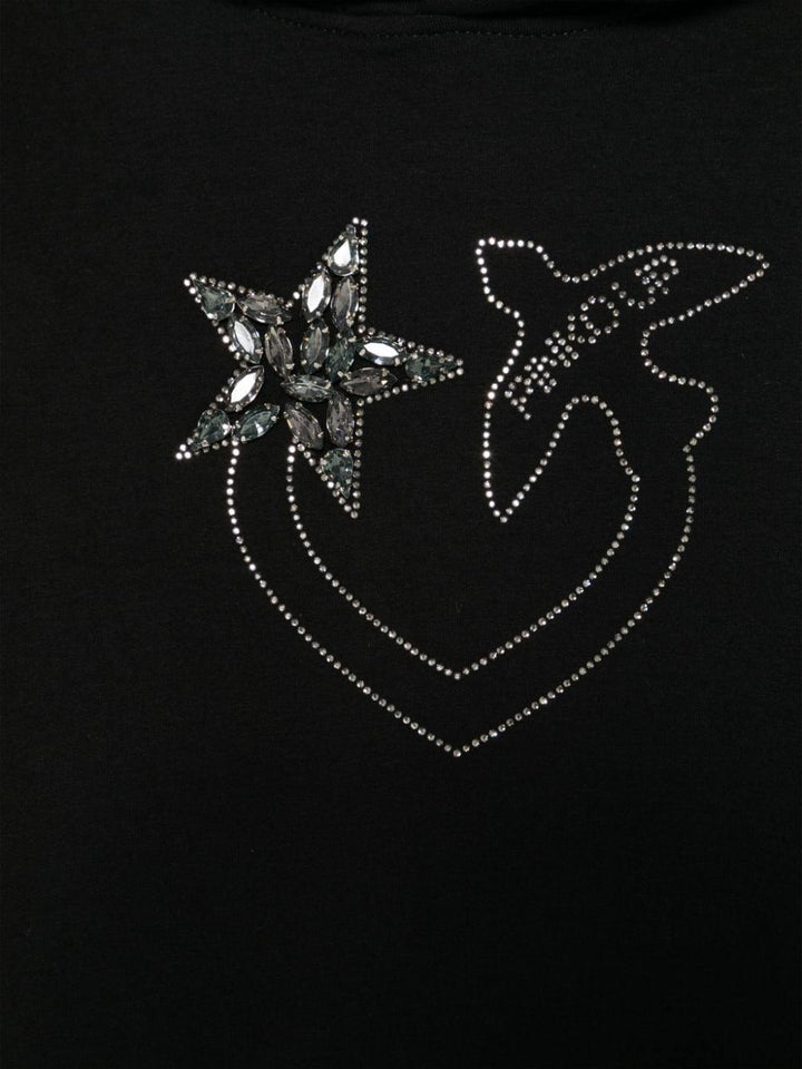 Black sweatshirt for girls with logo