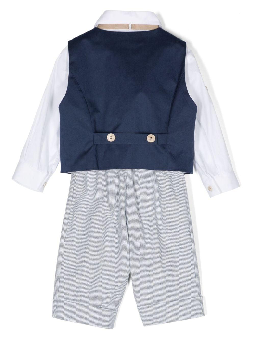 Elegant blue and white outfit for newborns