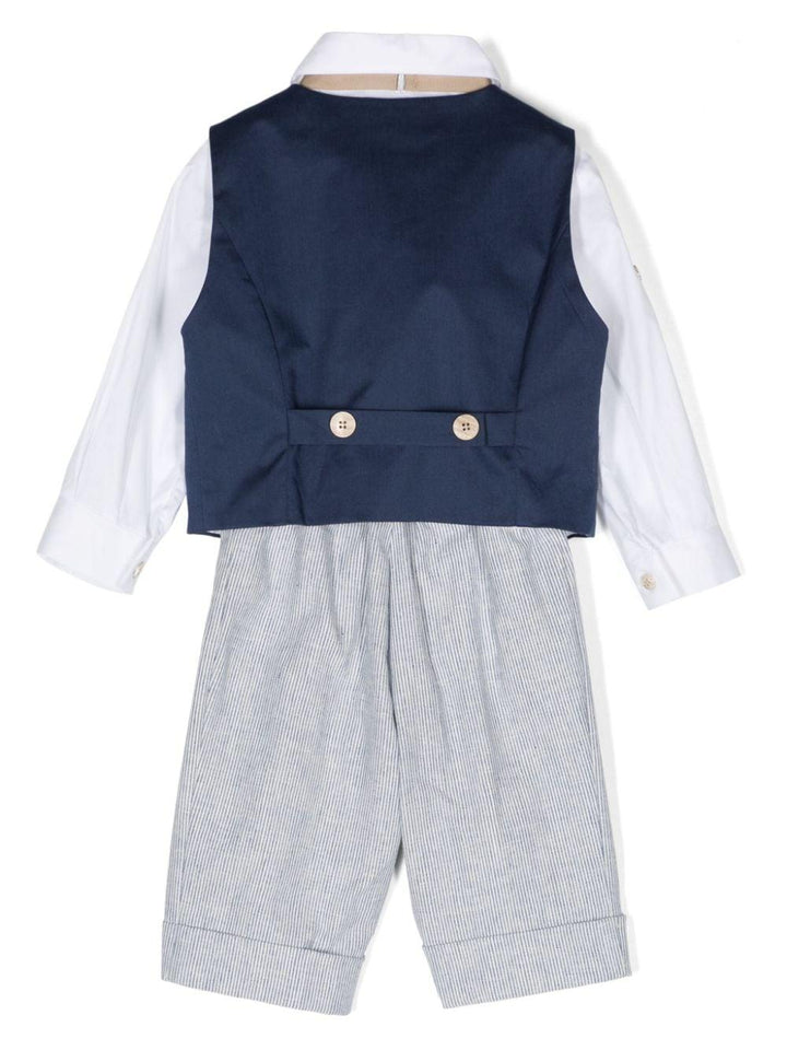 Elegant blue and white outfit for newborns