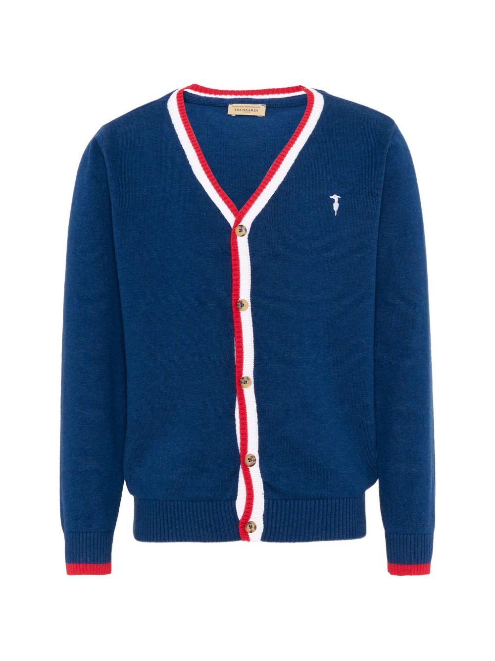 Cardigan blu per bambino TIP26007CDK BLU Trussardi Kids 