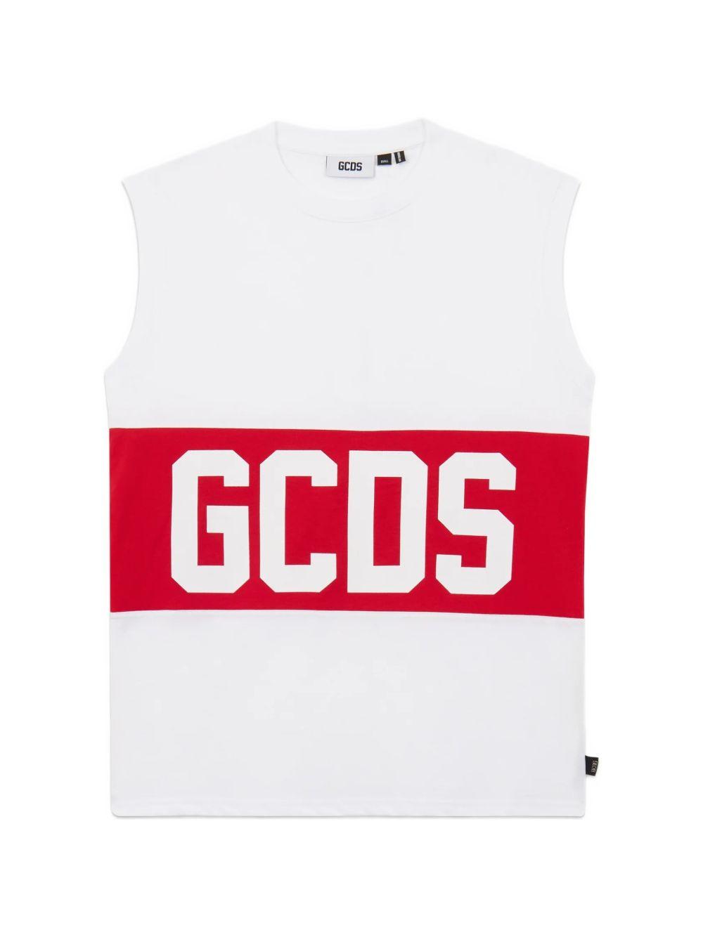 T-shirt bianca/rossa per bambino Z0UJQC586J105 100R Gcds Kids 