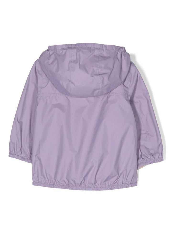 Giubbotto viola e rosa per neonata con logo