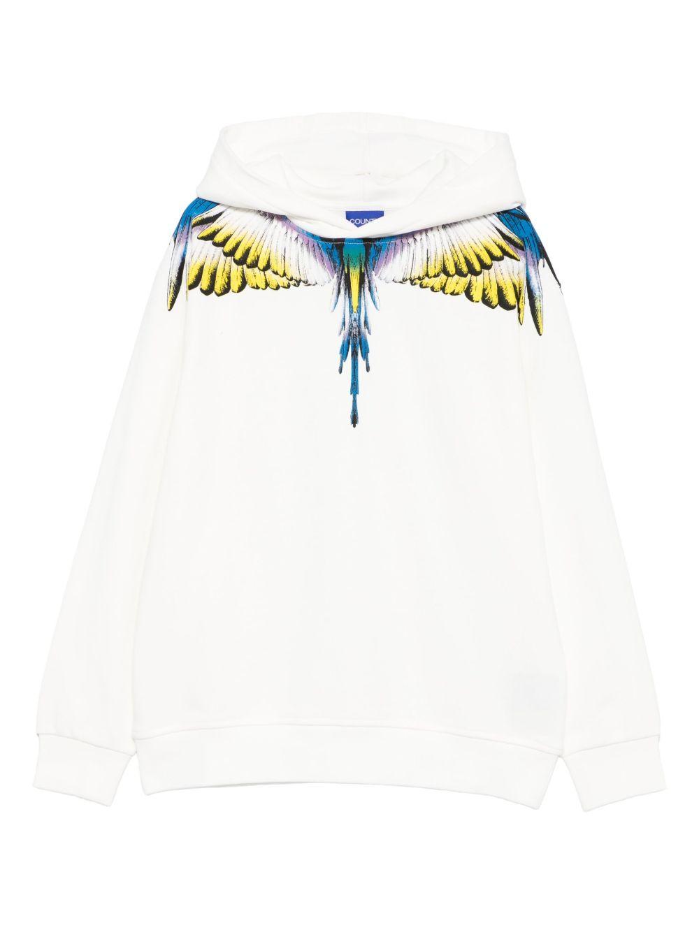 Felpa bianco sporco per bambino F5CMJBHS061 002 Marcelo Burlon Kids 
