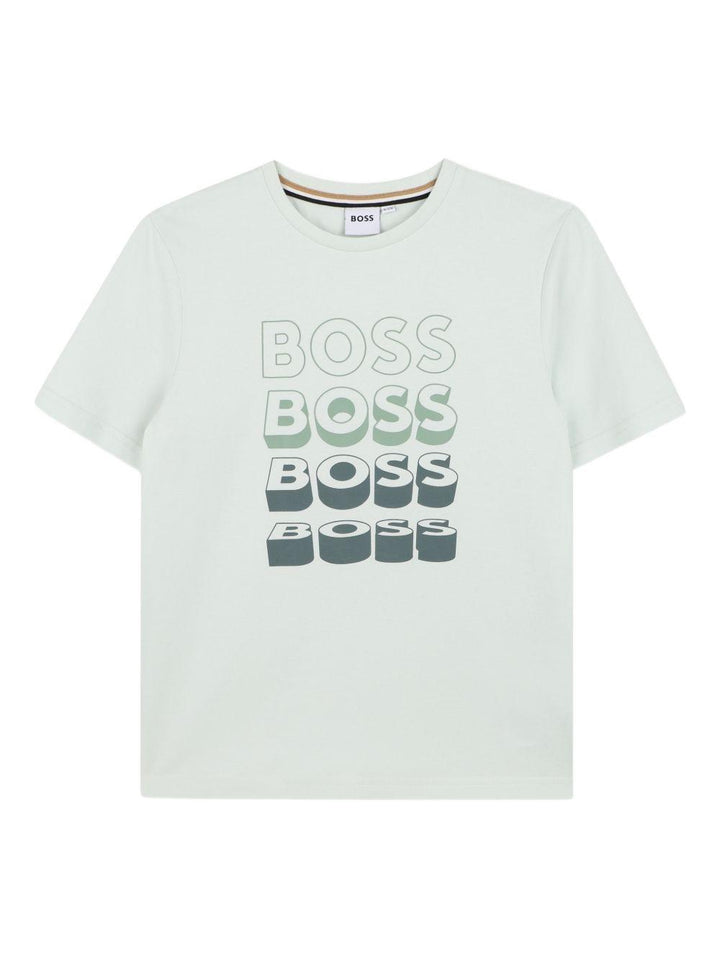 T-shirt verde chiaro per bambino J52982 73K Boss Kids 
