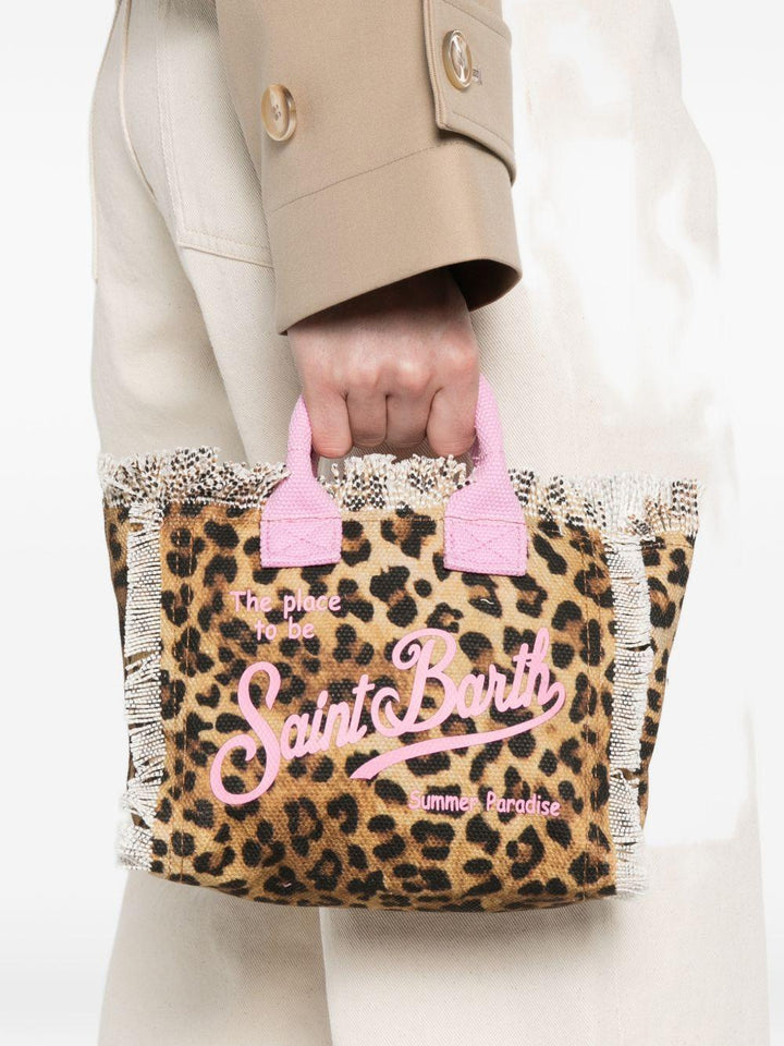 Borsetta leopardata marrone per bambina VAMI001 02591L MC2 Saint Barth Kids 