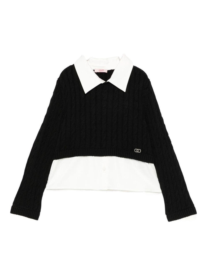 Maglione nero per bambina GF5061MA51I C3421 Liu Jo 