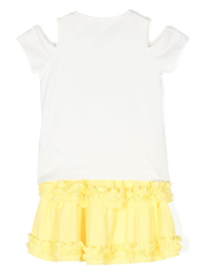 White and yellow sports outfit for girls