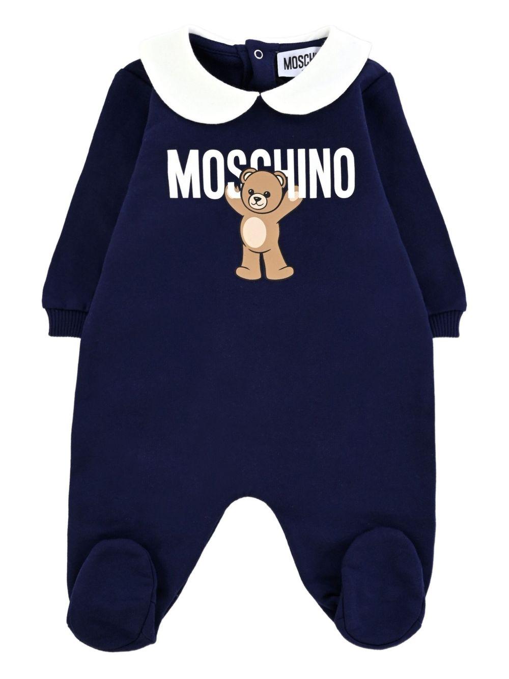 Tutina blu navy per neonato MXY037LCA40 40016 Moschino Kids 