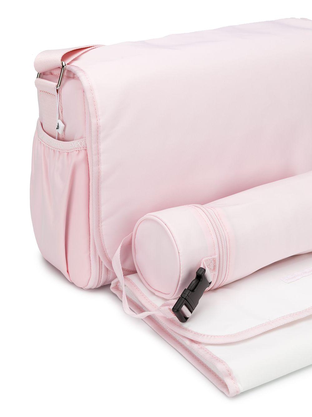 Borsa mamma rosa chiaro con logo 402145CC904 00070 Emporio Armani Kids 