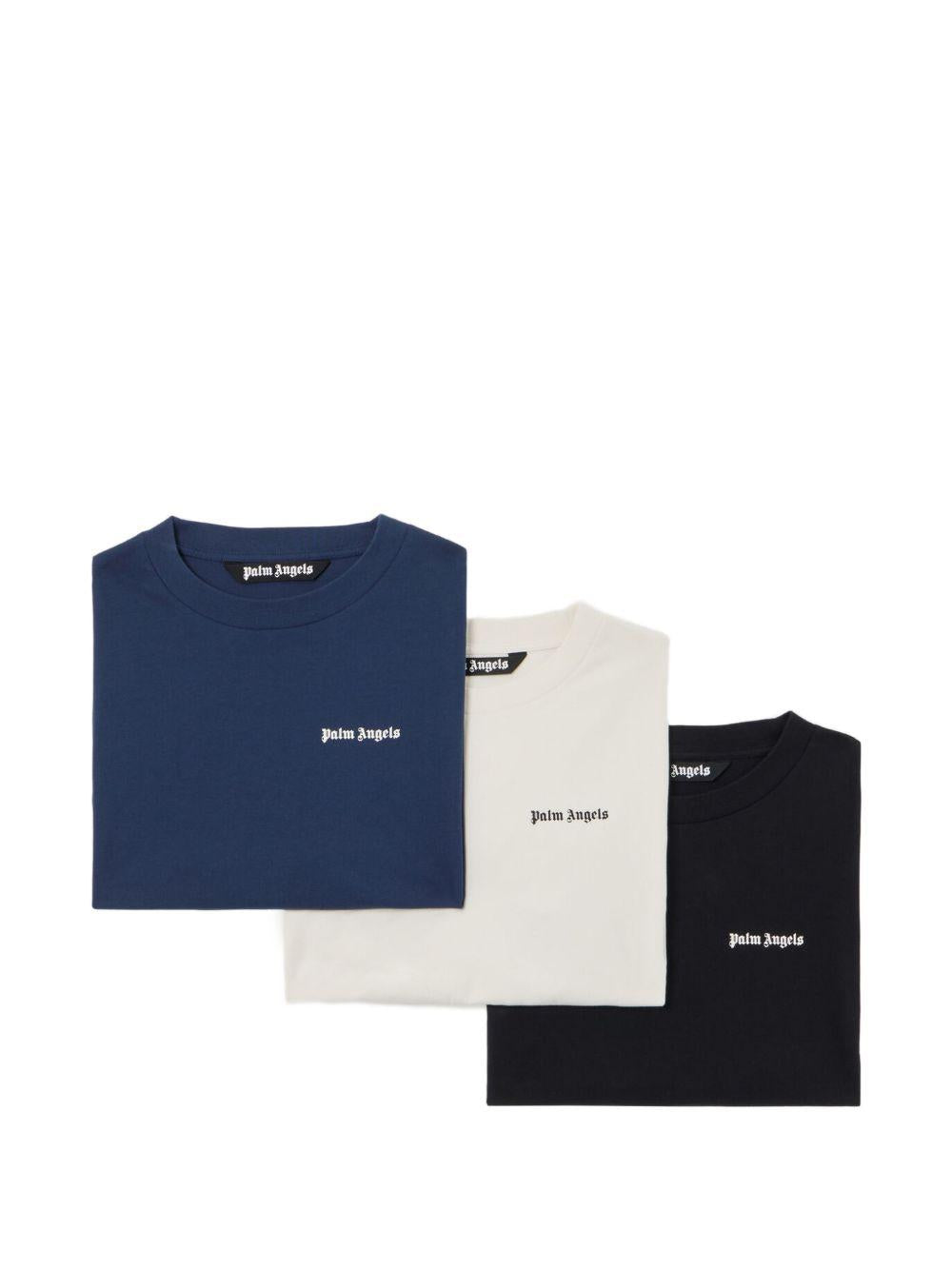Kit t-shirt bianca/nera/blu PM2B003S26JER001 8484 Palm Angels 