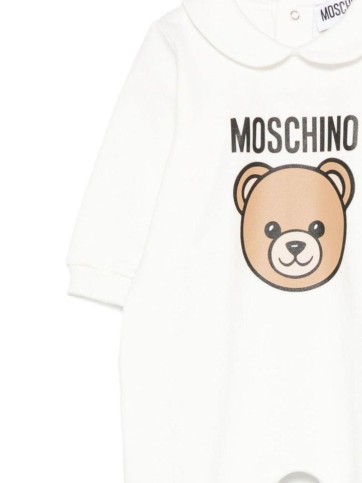Tutina bianca per neonato MUY08JLCA40 10063 Moschino Kids 