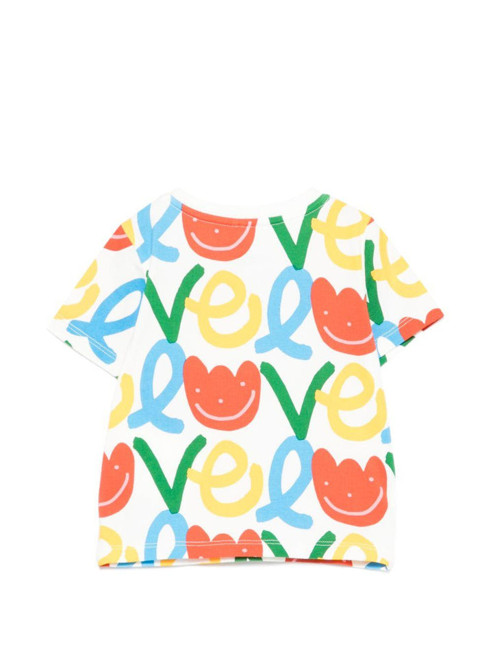 T-shirt bianca/multicolor per neonata TY8101Z3561 101MC Stella McCartney Kids 