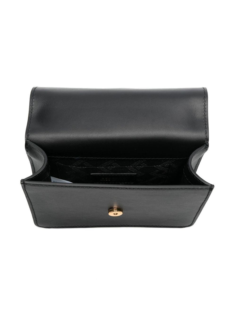 Black leather bag for girls