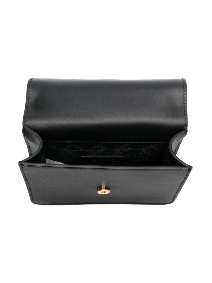 Black leather bag for girls