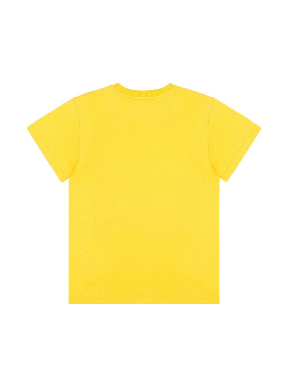 T-shirt gialla per bambino H9M04KLAA03 50577 Moschino Kids 