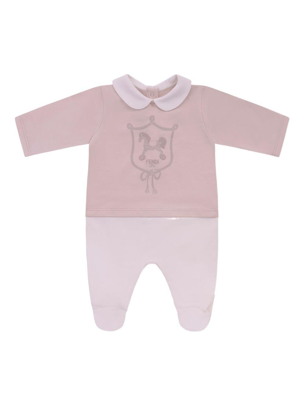 Tutina rosa cipria per neonata BUK1608RA F19J5 Fendi Kids 