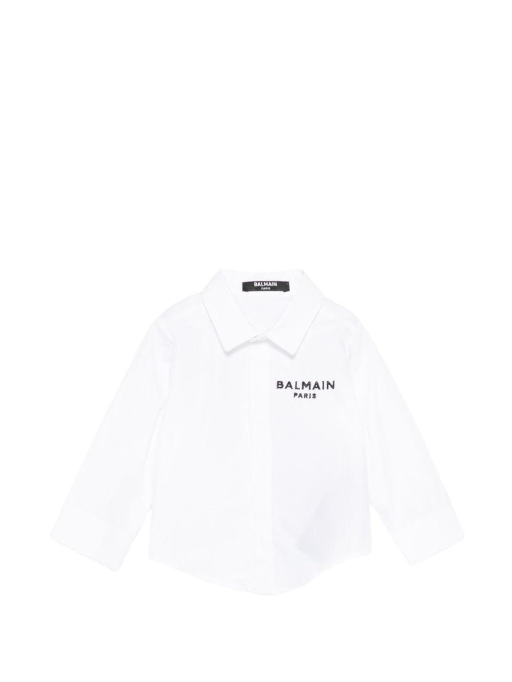 Camicia bianca per bambino BY5530P0562 100NE Balmain Kids 