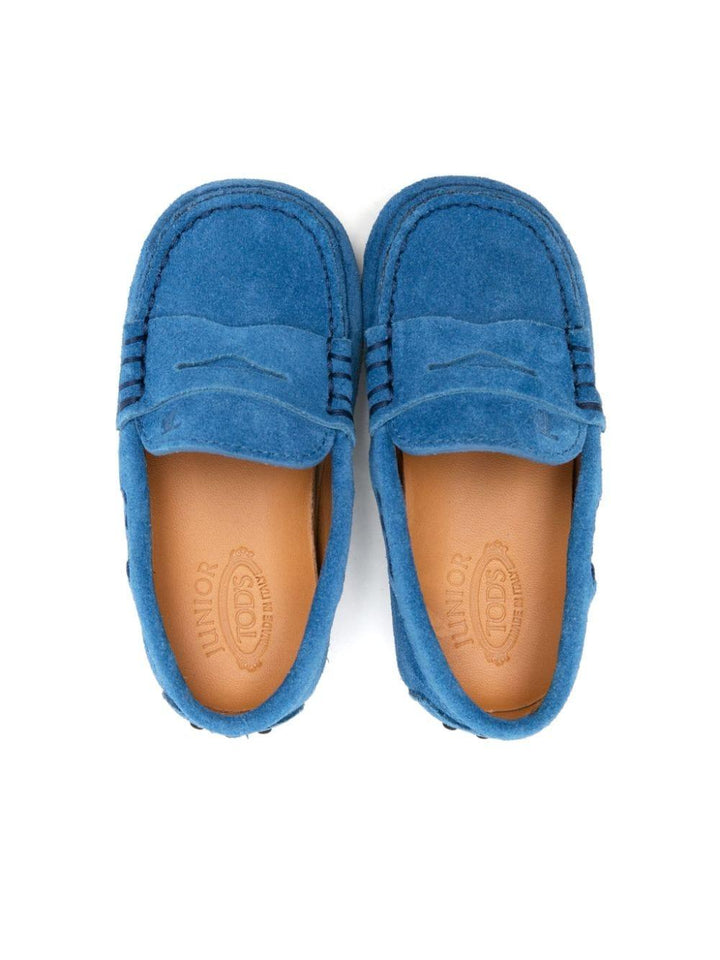 Cobalt blue moccasins for boys