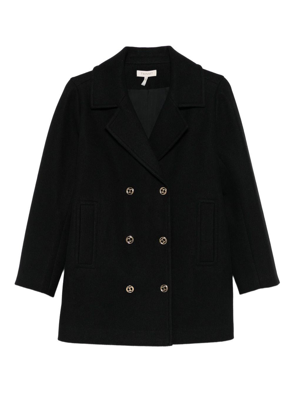 Cappotto nero per bambina 252GJ2141 00006 Twin Set 