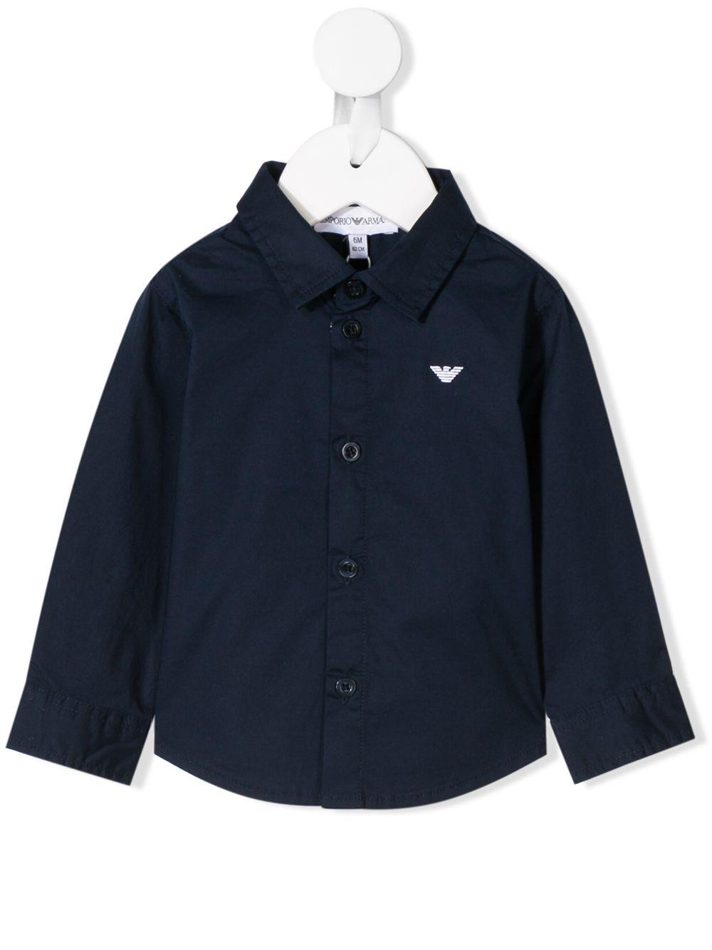 Camicia blu navy per neonato 8NHC014NGDZ 0933 Emporio Armani Kids 