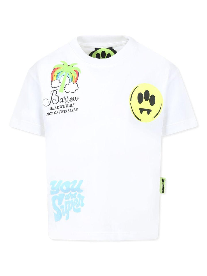 T-shirt bianca per bambino con stampa