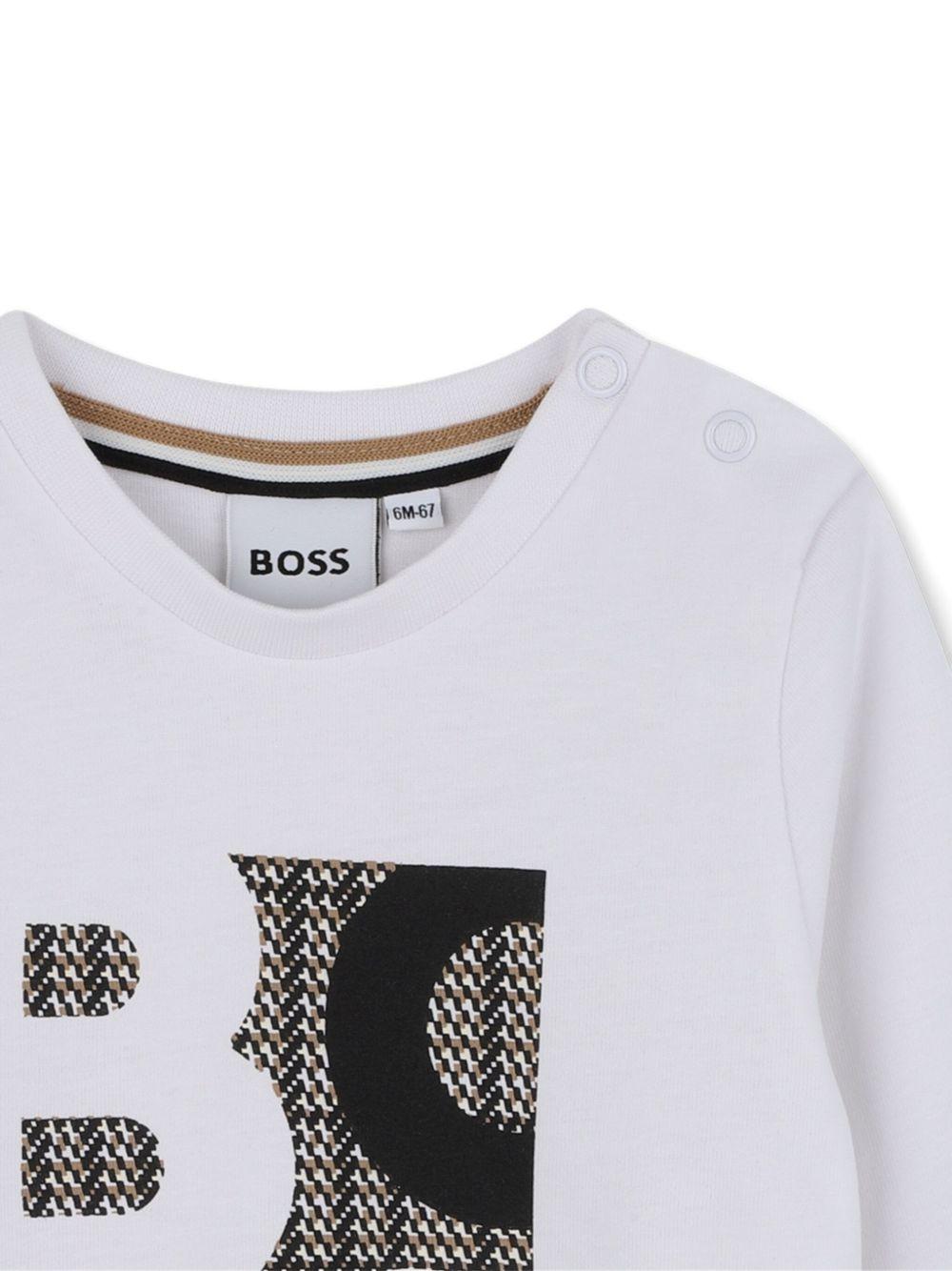 T-shirt bianca per neonato J52472 N50 Boss Kids 