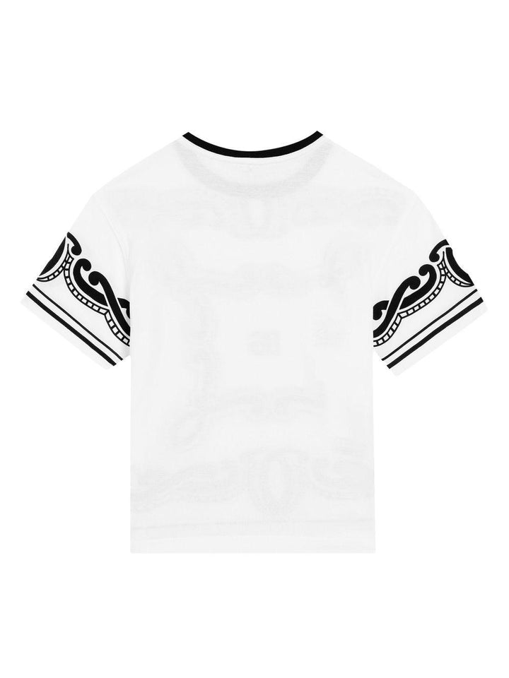 T-shirt bianca per bambino L4JTHVG7OK3 W0111 Dolce & Gabbana Kids 