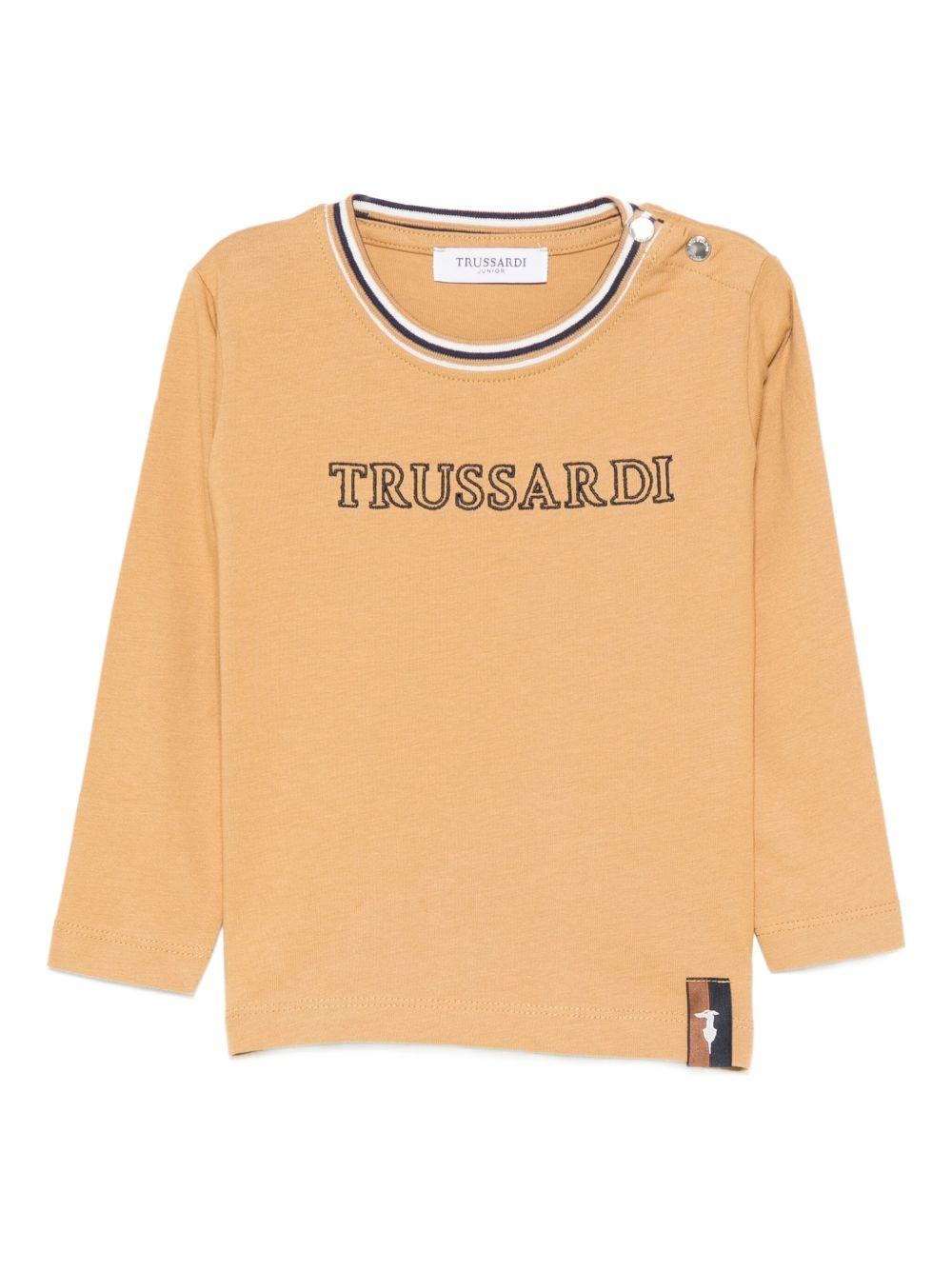 T-shirt marrone chiaro per neonato TIA25071TS APP Trussardi Kids 