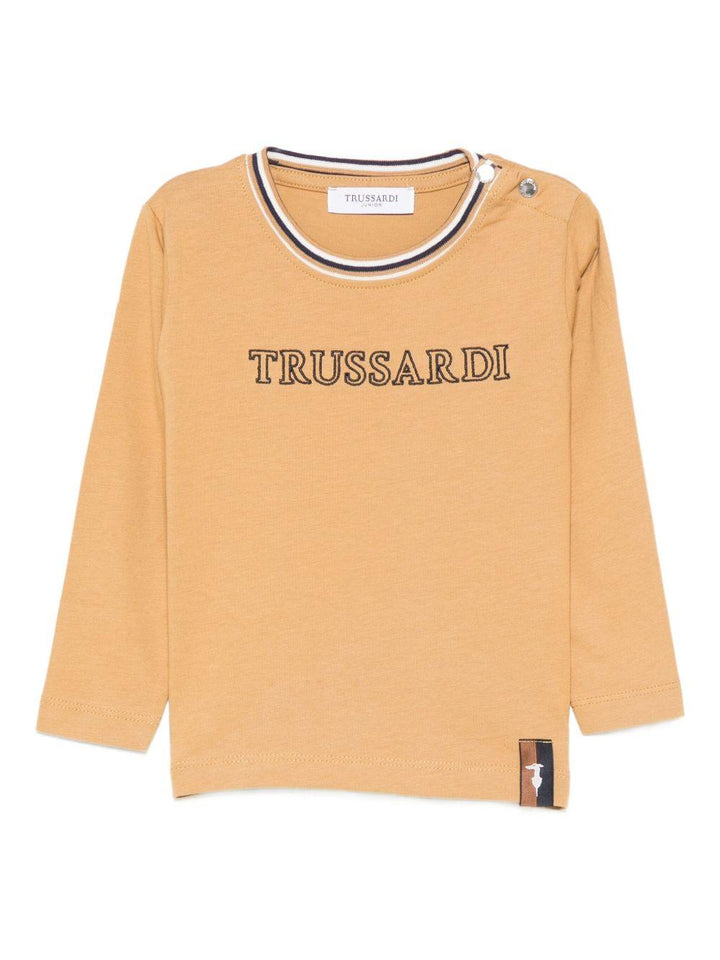 T-shirt marrone chiaro per neonato TIA25071TS APP Trussardi Kids 