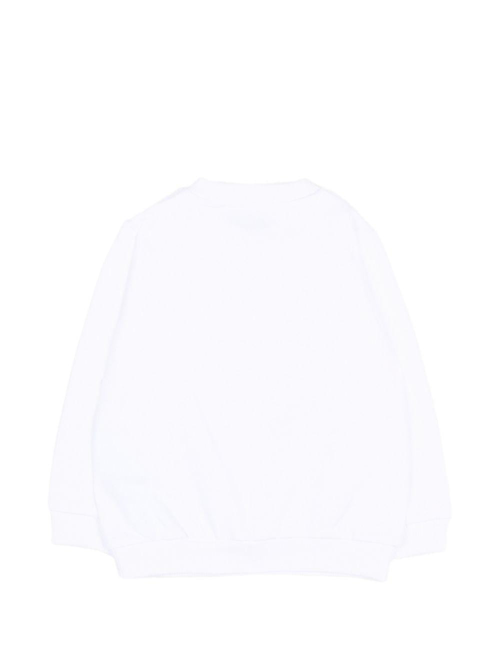 Felpa bianca per neonato MVF060LCA83 10101 Moschino Kids 