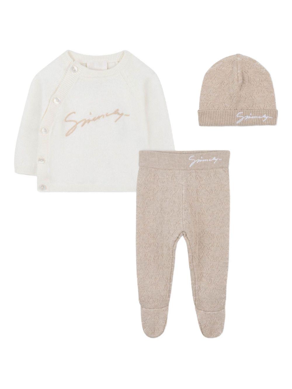 Completo bianco/beige per neonato H30872 117 Givenchy Kids 